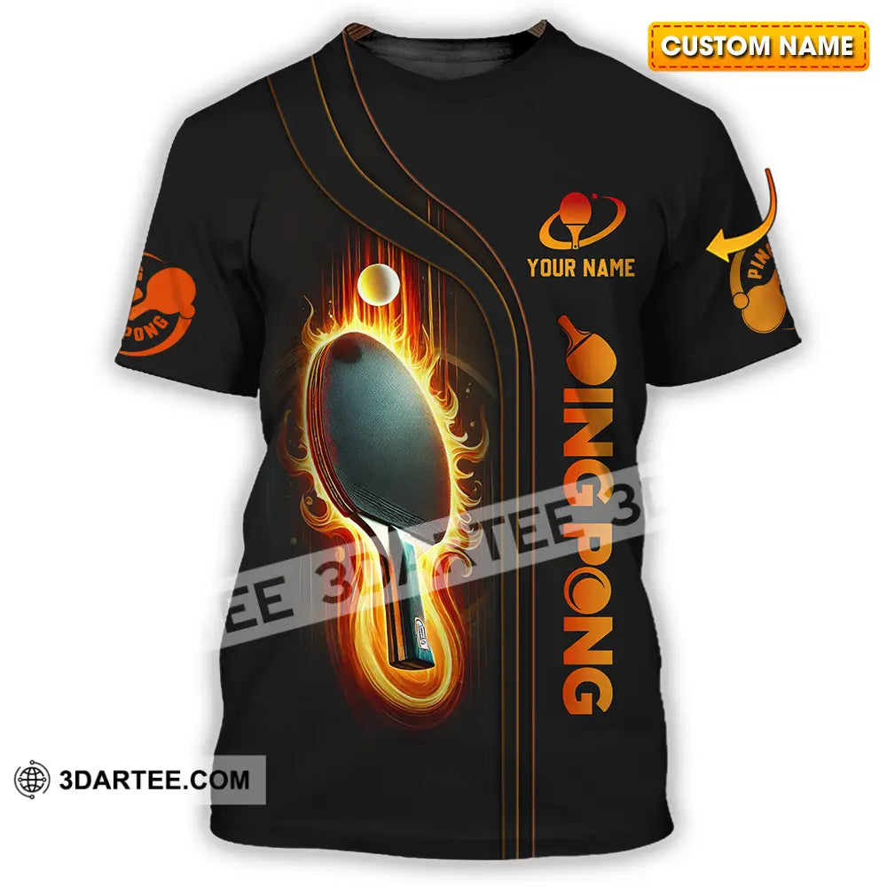 Unisex Shirt - Custom Text Shirt Ping Pong Shirt T-shirt