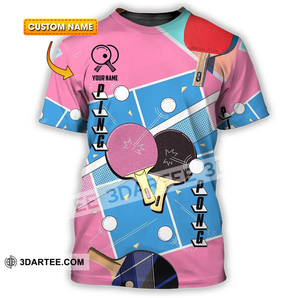 Unisex Shirt - Custom Text Shirt Ping Pong Shirt T-shirt