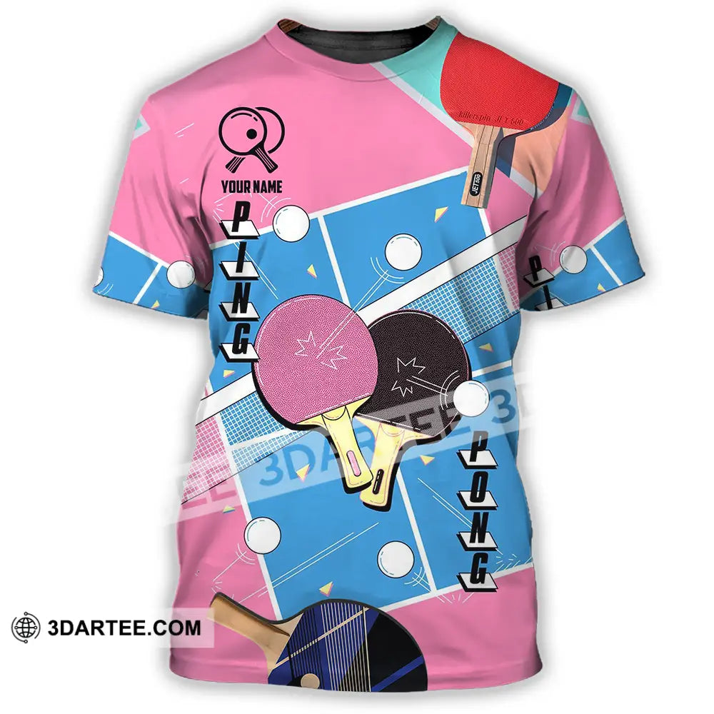 Unisex Shirt - Custom Text Shirt Ping Pong Shirt T-Shirt / S T-shirt
