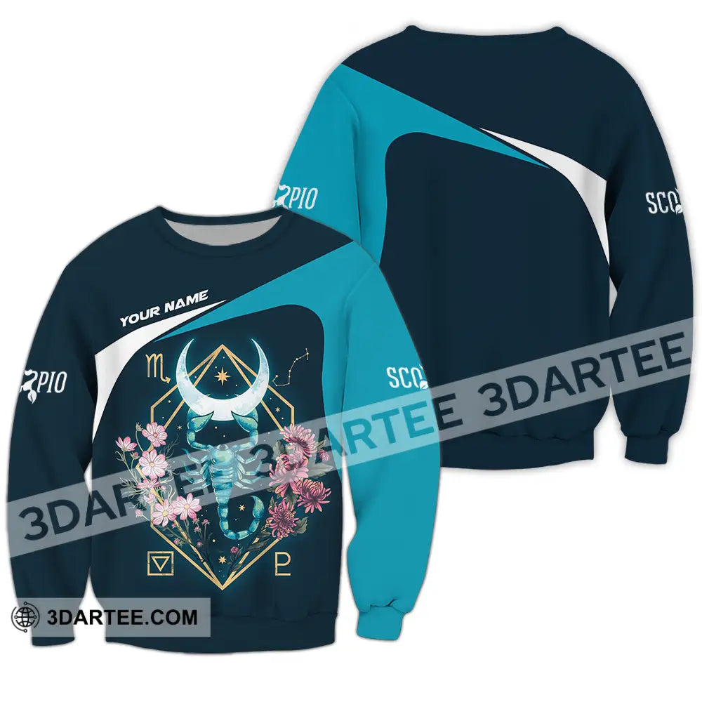 Unisex Shirt - Custom Text Scorpio Long Sleeve / S T-Shirt