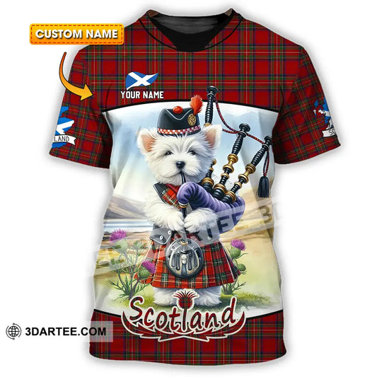 Unisex Shirt - Custom Text Shirt Scotland Dog Shirt T-shirt