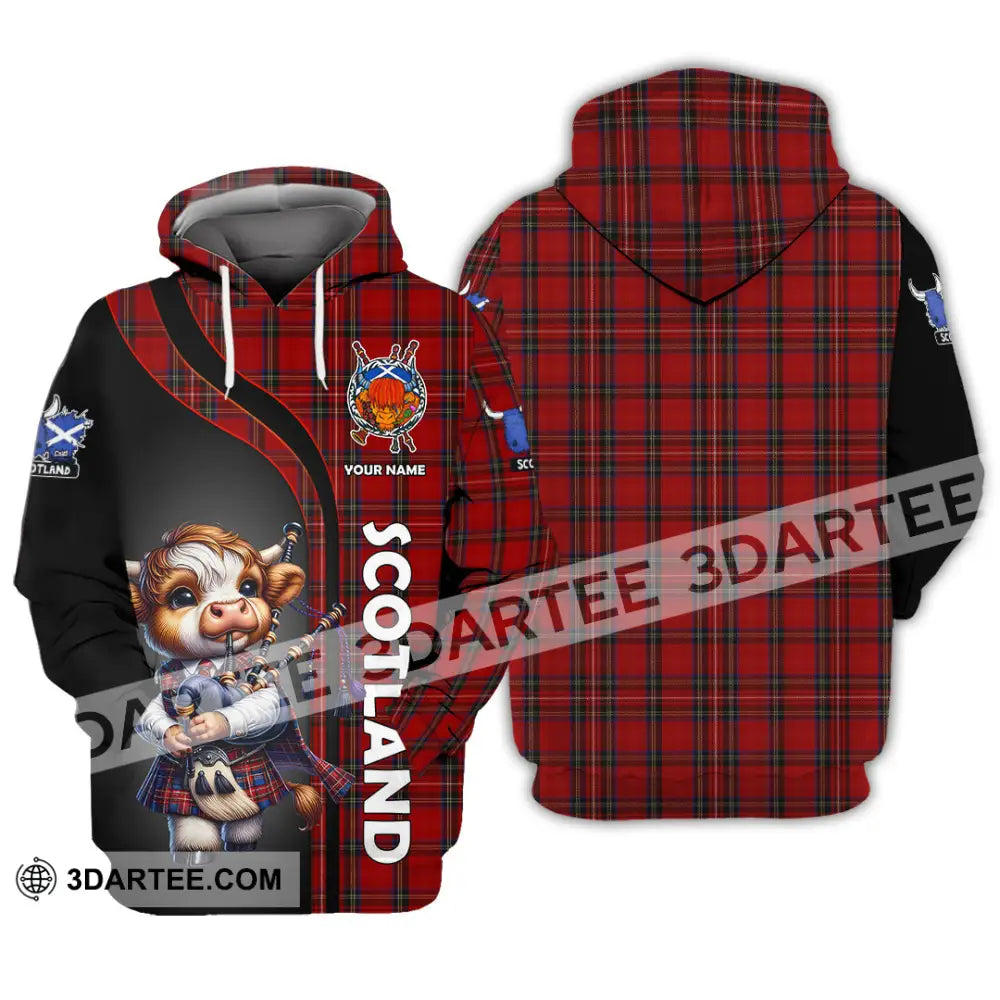 Unisex Shirt - Custom Text Shirt Scotland Highland Cow Shirt Hoodie / S T-shirt
