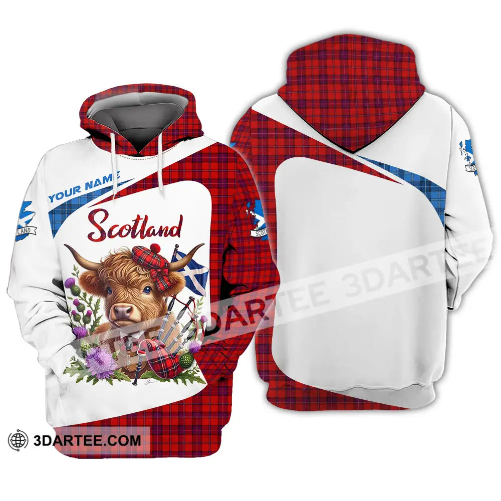 Unisex Shirt - Custom Text Shirt Scotland Highland Cow Shirt Hoodie / S T-shirt
