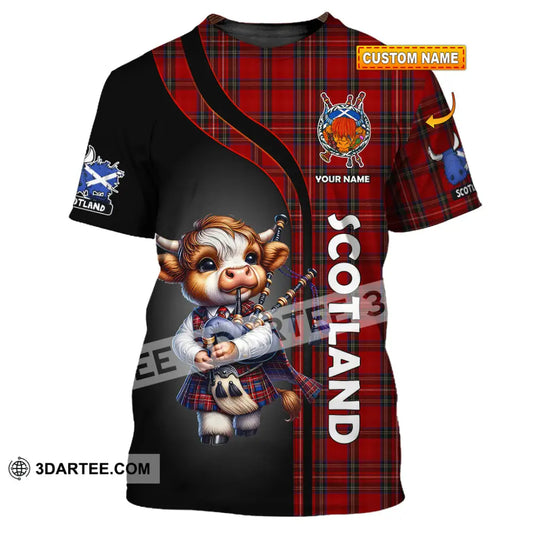 Unisex Shirt - Custom Text Shirt Scotland Highland Cow Shirt T-shirt