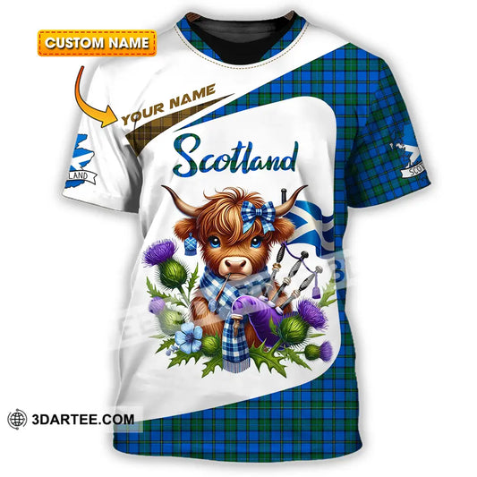 Unisex Shirt - Custom Text Shirt Scotland Highland Cow Shirt T-shirt