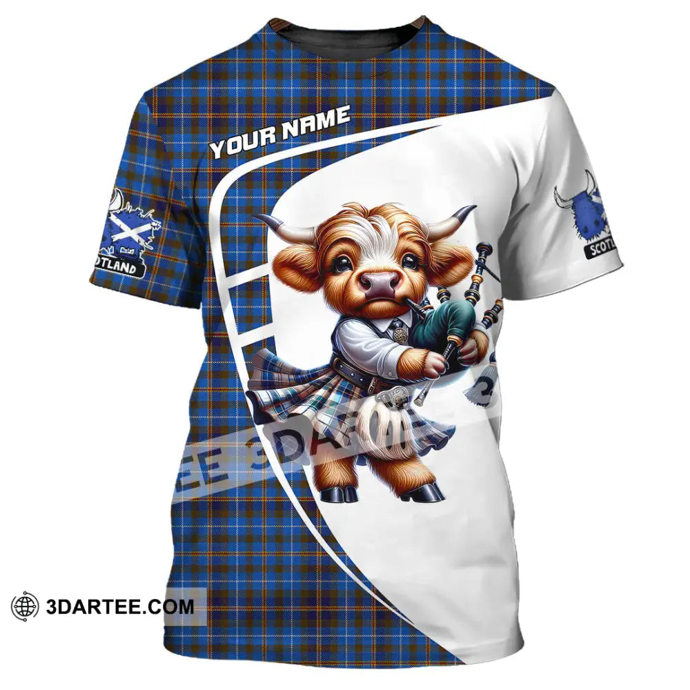 Unisex Shirt - Custom Text Shirt Scotland Highland Cow Shirt T-Shirt / S T-shirt