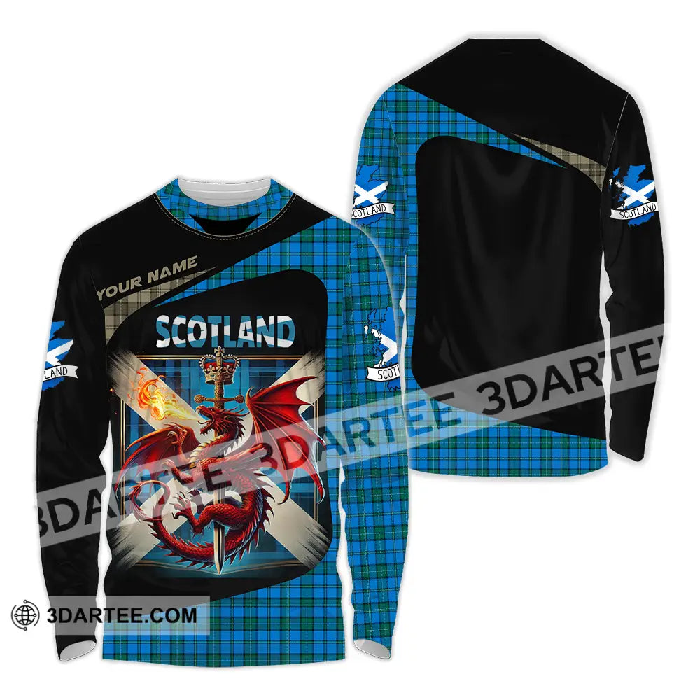 Unisex Shirt - Custom Text Shirt Scotland Shirt Long Sleeve Shirt / S T-shirt
