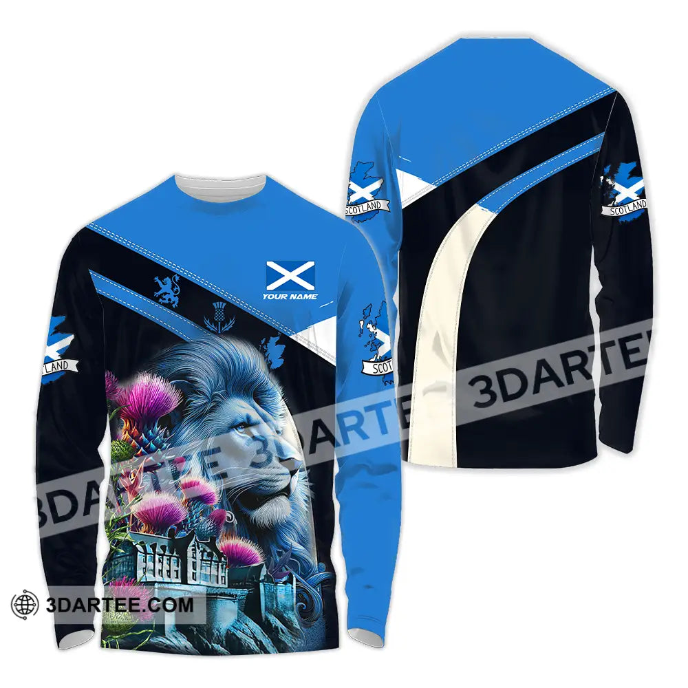 Unisex Shirt - Custom Text Shirt Scotland Shirt Long Sleeve Shirt / S T-shirt