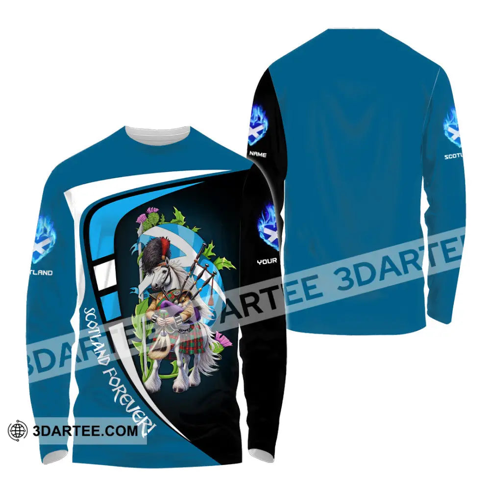 Unisex Shirt - Custom Text Shirt Scotland Shirt Long Sleeve Shirt / S T-shirt