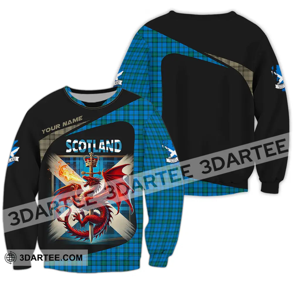 Unisex Shirt - Custom Text Shirt Scotland Shirt Long Sleeve / S T-shirt