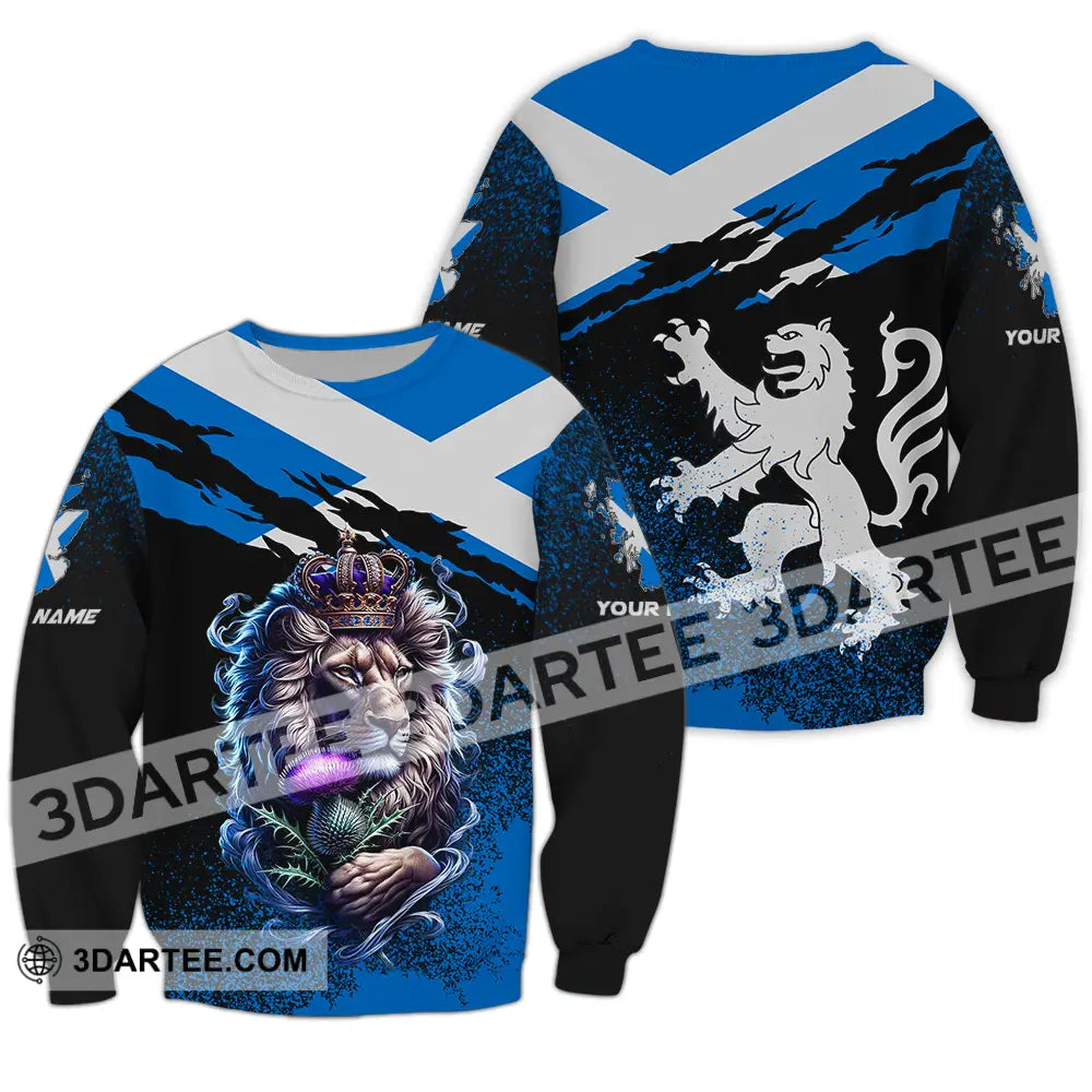 Unisex Shirt - Custom Text Scotland Long Sleeve / S T-Shirt