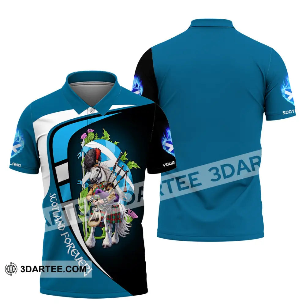 Unisex Shirt - Custom Text Shirt Scotland Shirt Polo Shirt / S T-shirt