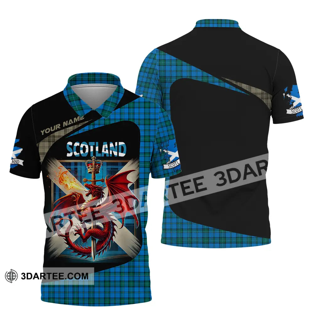 Unisex Shirt - Custom Text Shirt Scotland Shirt Polo Shirt / S T-shirt