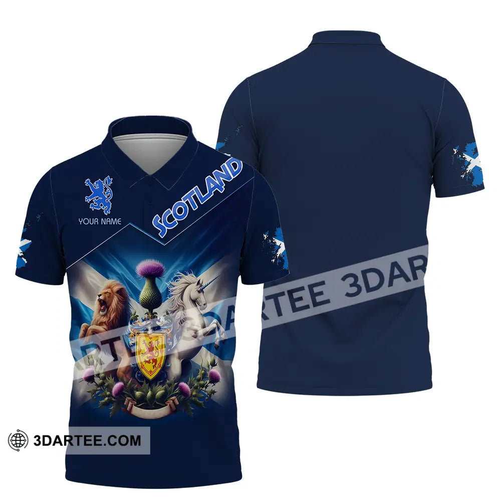 Unisex Shirt - Custom Text Shirt Scotland Shirt Polo Shirt / S T-shirt