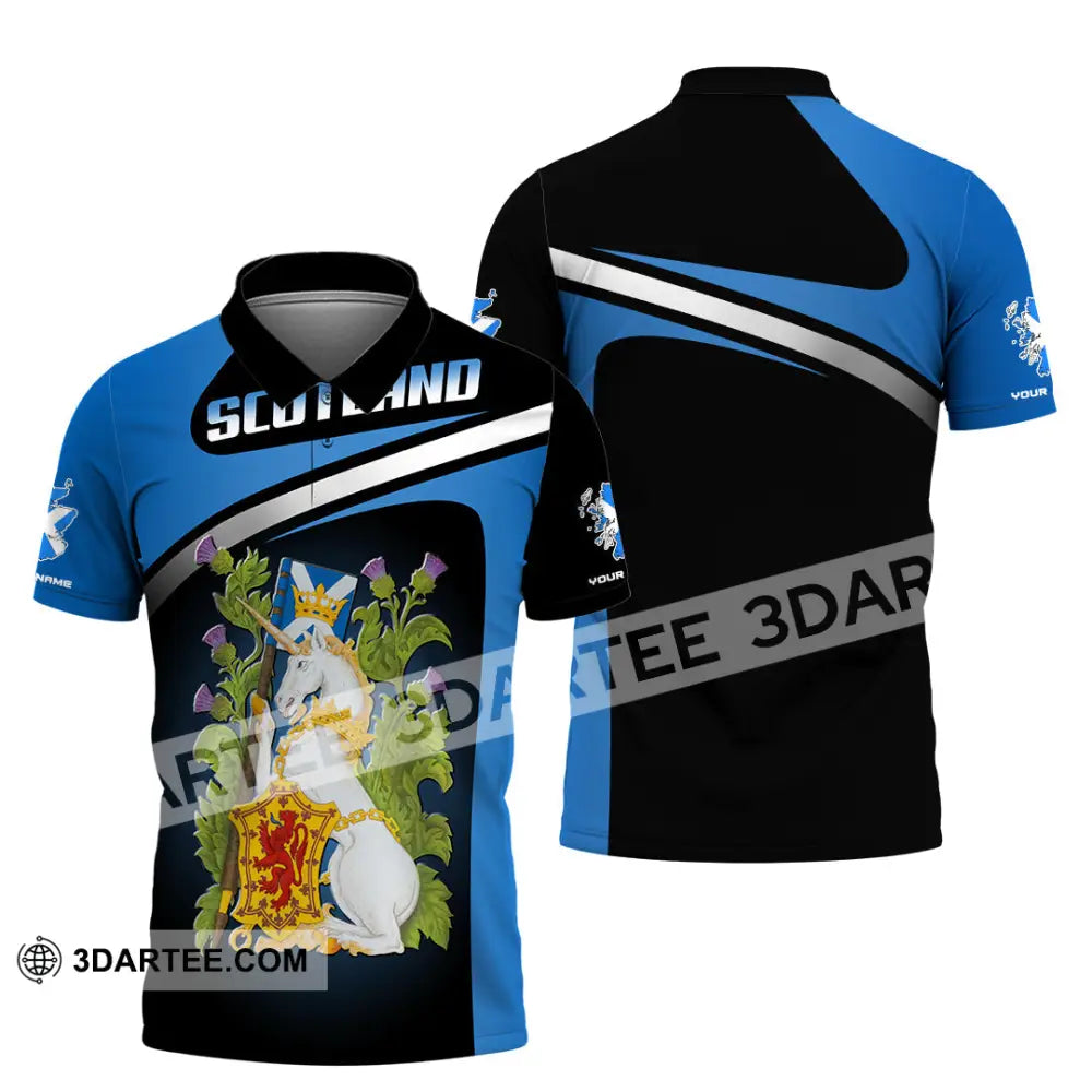 Unisex Shirt - Custom Text Shirt Scotland Shirt Polo Shirt / S T-shirt