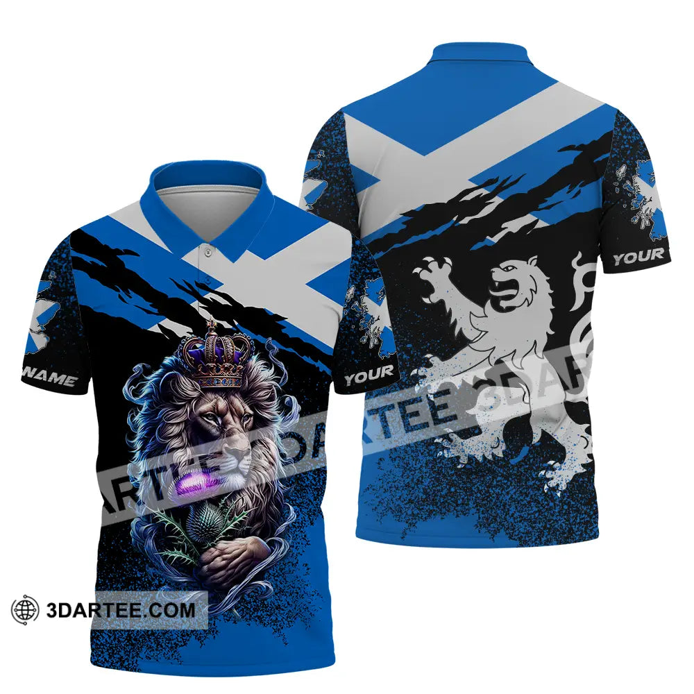 Unisex Shirt - Custom Text Scotland Polo / S T-Shirt