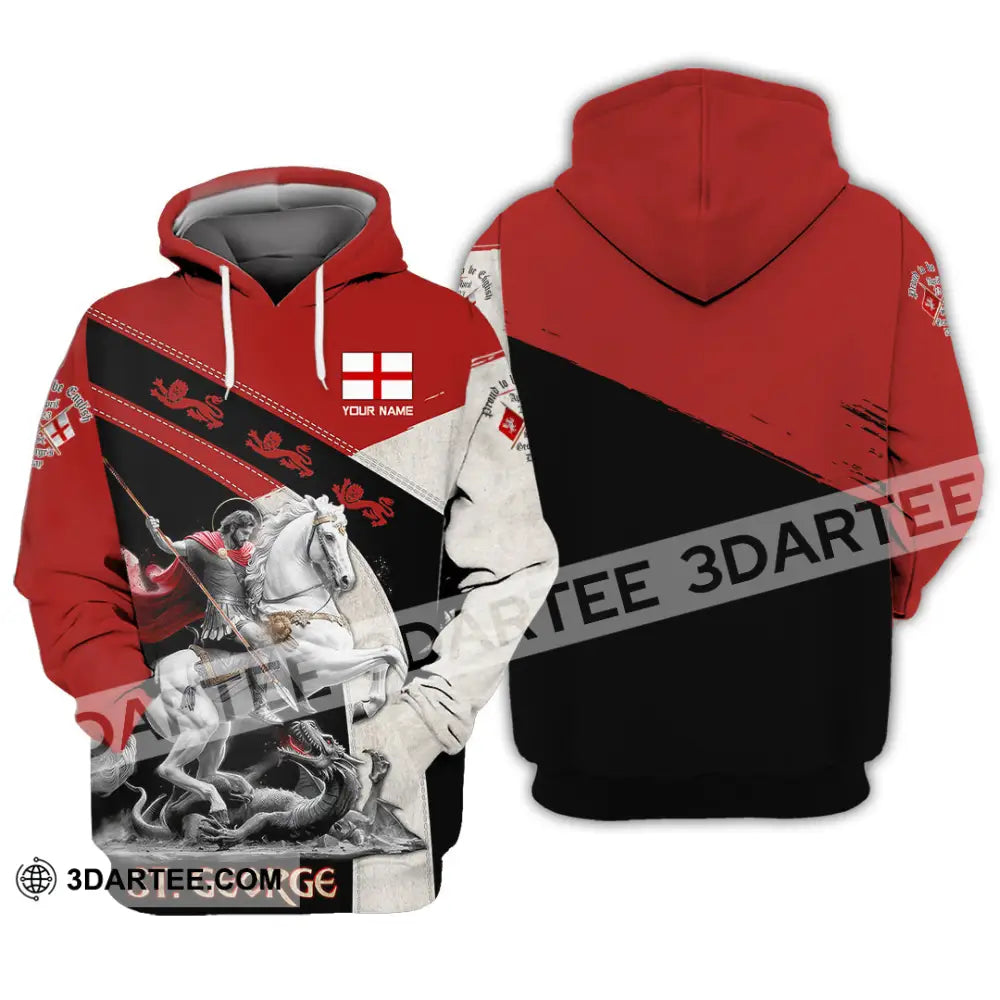 Unisex Shirt - Custom Text Shirt ST.George Templar Knight England Shirt Hoodie / S T-shirt