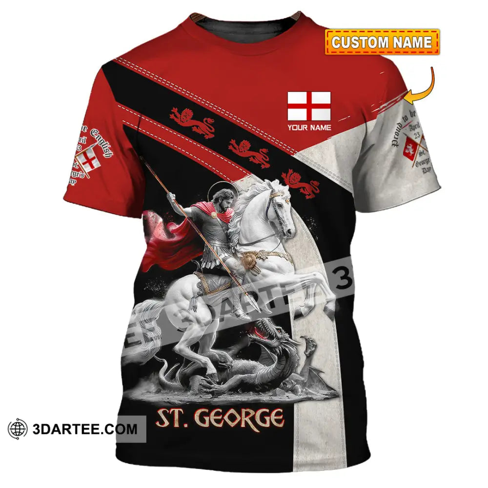 Unisex Shirt - Custom Text Shirt ST.George Templar Knight England Shirt T-shirt