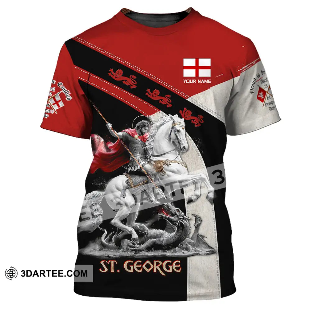 Unisex Shirt - Custom Text Shirt ST.George Templar Knight England Shirt T-Shirt / S T-shirt