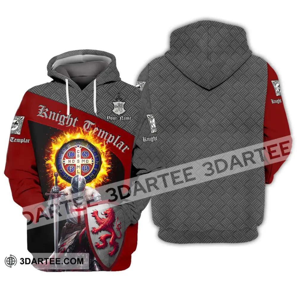 Unisex Shirt - Custom Text Shirt Templar Knight England Shirt Hoodie / S T-shirt