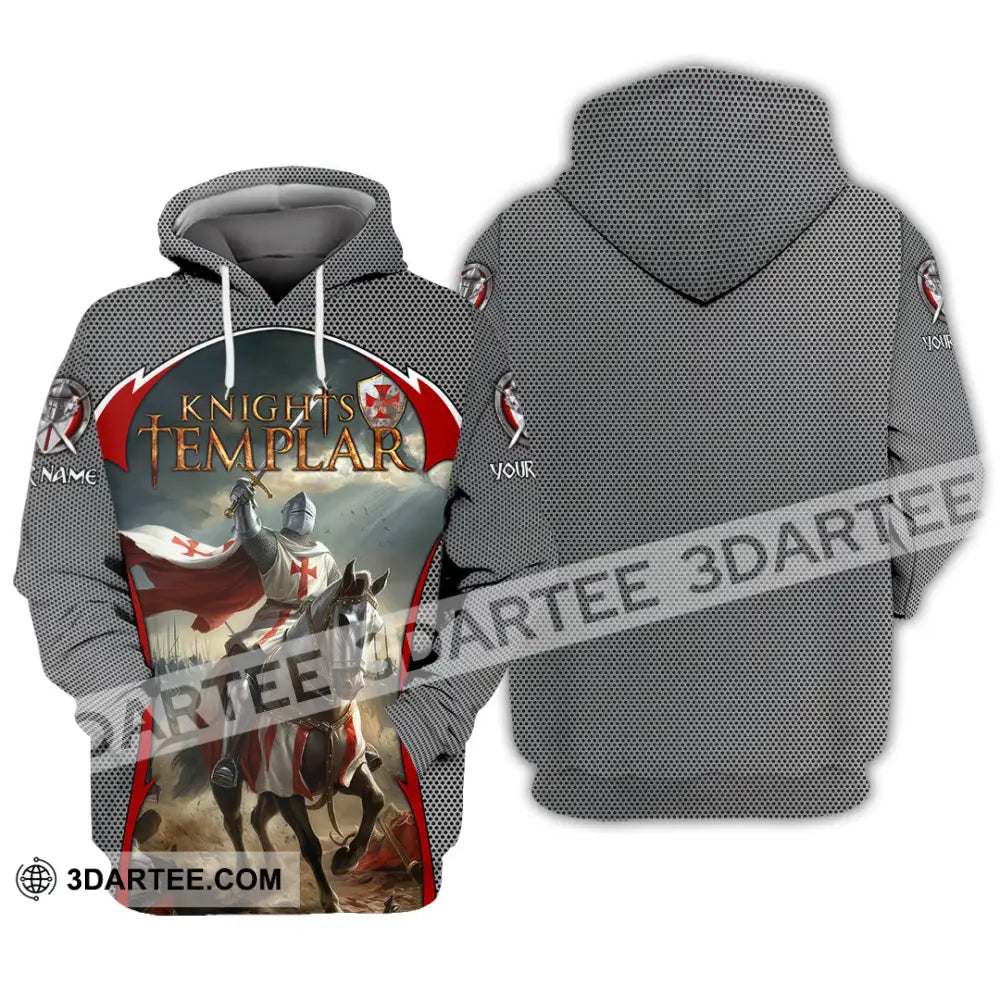Unisex Shirt - Custom Text Shirt Templar Knight England Shirt Hoodie / S T-shirt