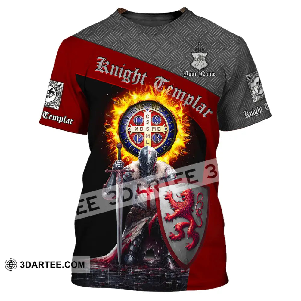 Unisex Shirt - Custom Text Shirt Templar Knight England Shirt T-Shirt / S T-shirt