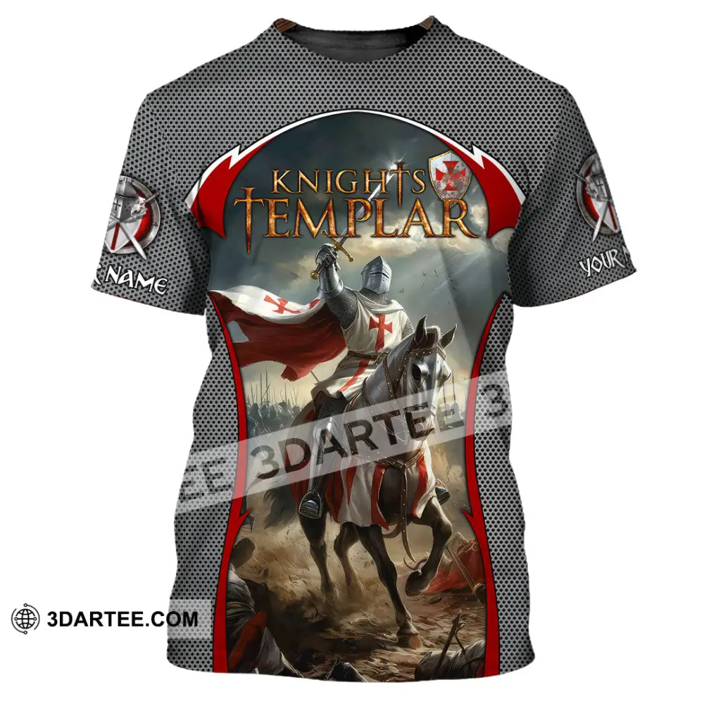 Unisex Shirt - Custom Text Shirt Templar Knight England Shirt T-Shirt / S T-shirt