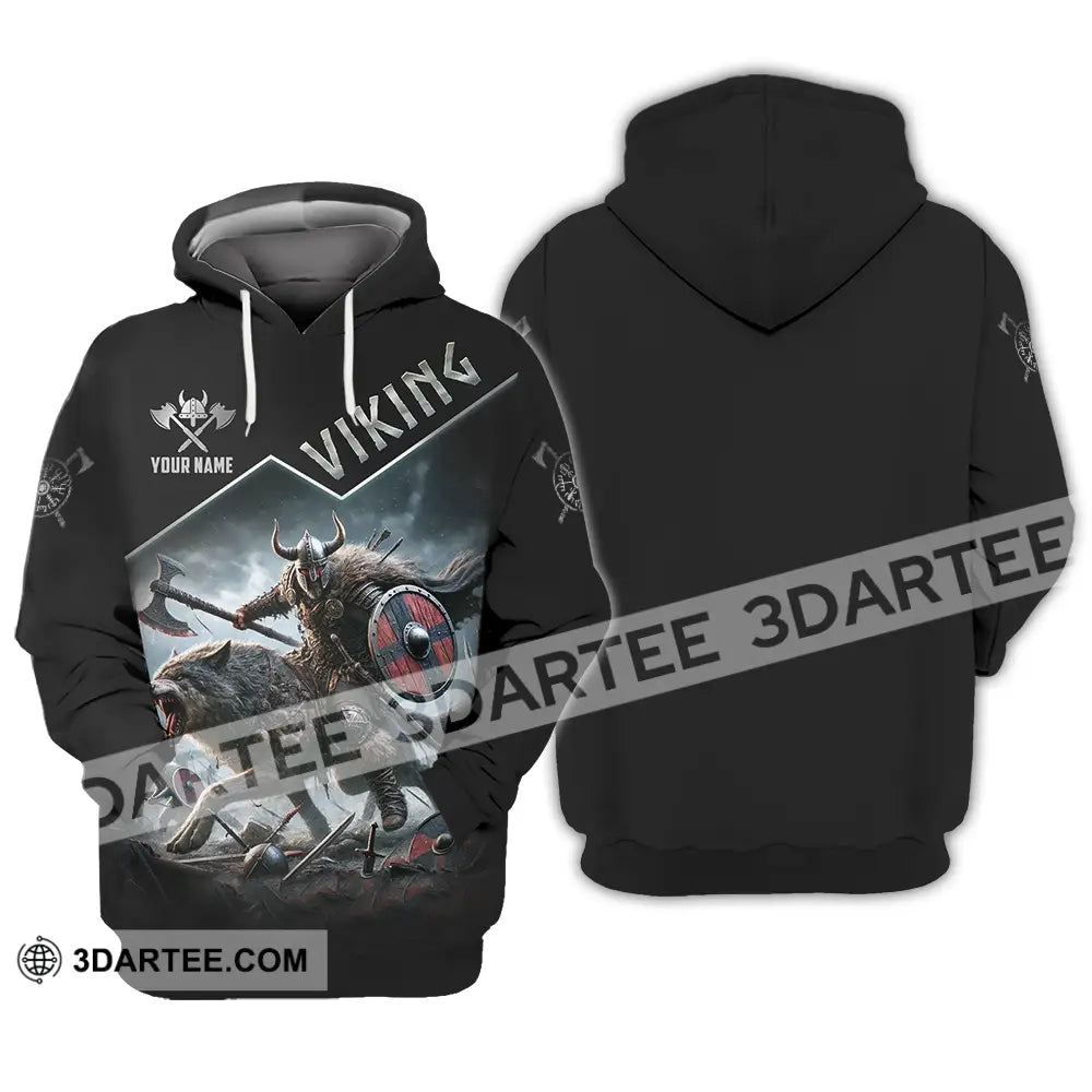 Unisex Shirt - Custom Text Viking Hoodie / S T-Shirt