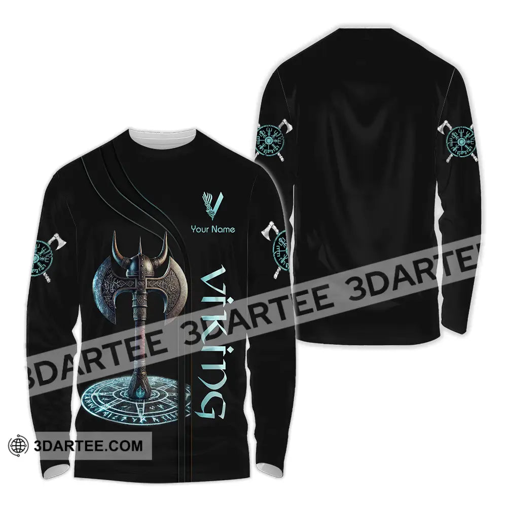 Unisex Shirt - Custom Text Viking Long Sleeve / S T-Shirt