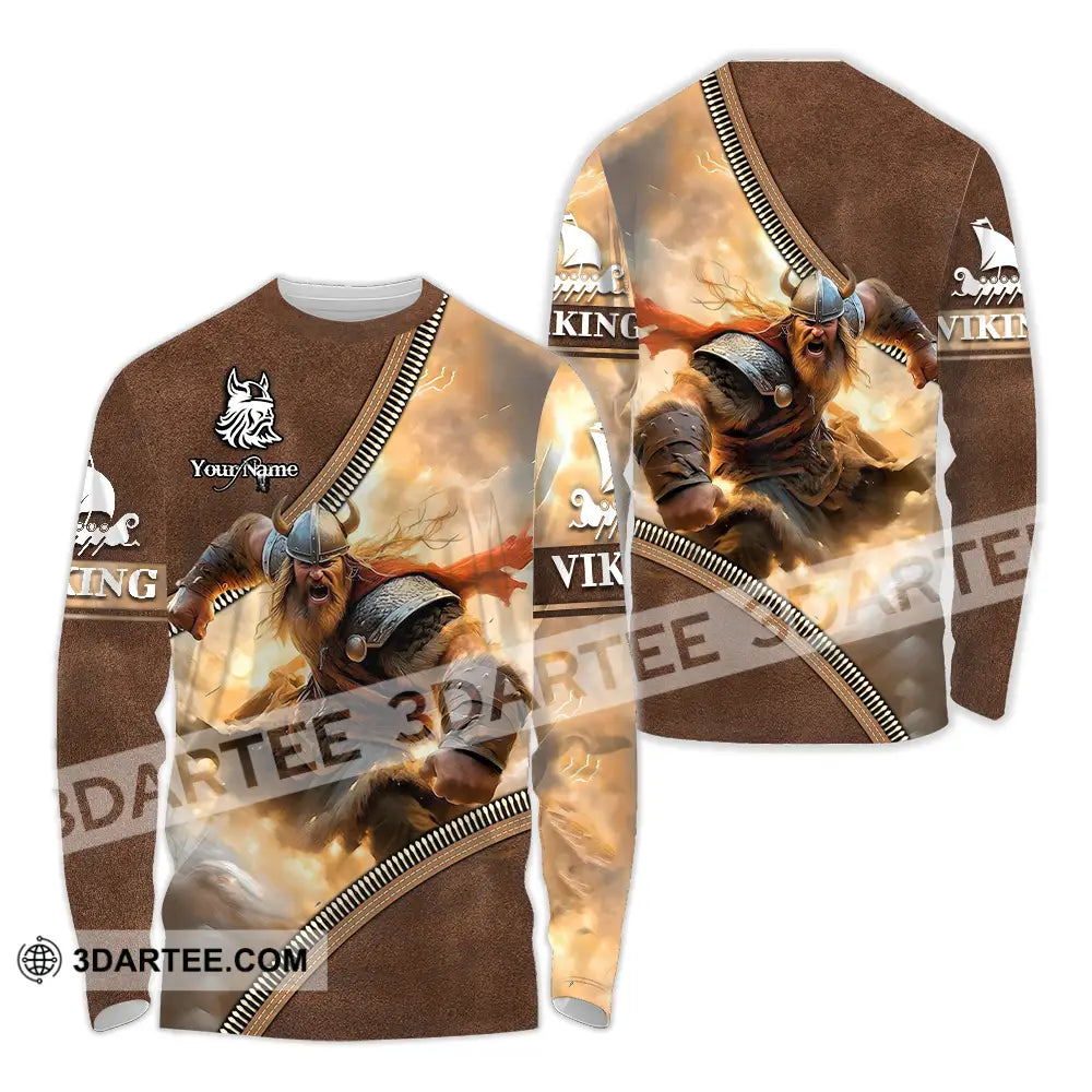 Unisex Shirt - Custom Text Viking Long Sleeve / S T-Shirt