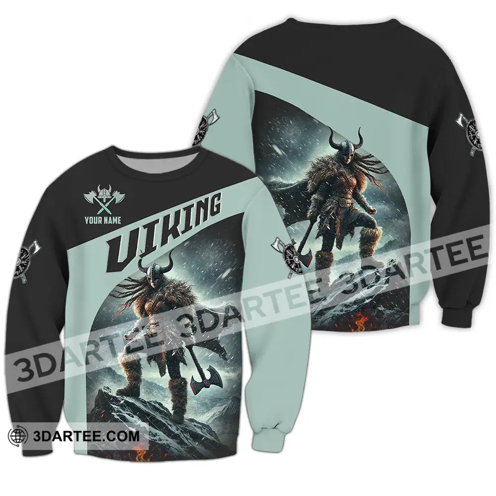 Unisex Shirt - Custom Text Viking Long Sleeve / S T-Shirt