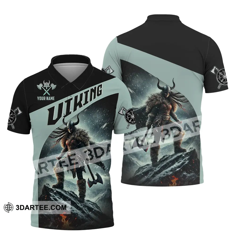 Unisex Shirt - Custom Text Viking Polo / S T-Shirt