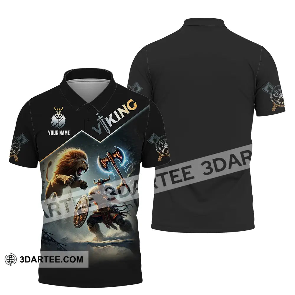 Unisex Shirt - Custom Text Viking Polo / S T-Shirt