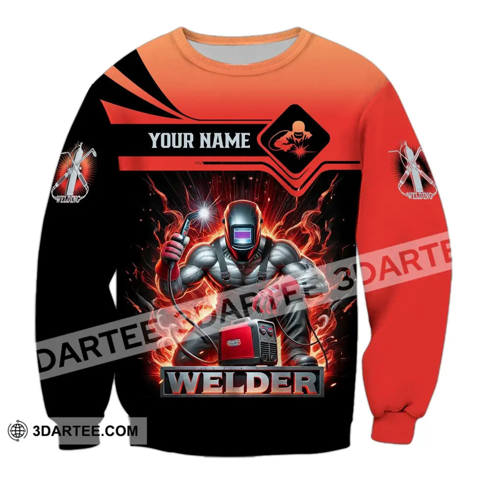 Unisex Shirt - Custom Text Welder Long Sleeve / S T-Shirt