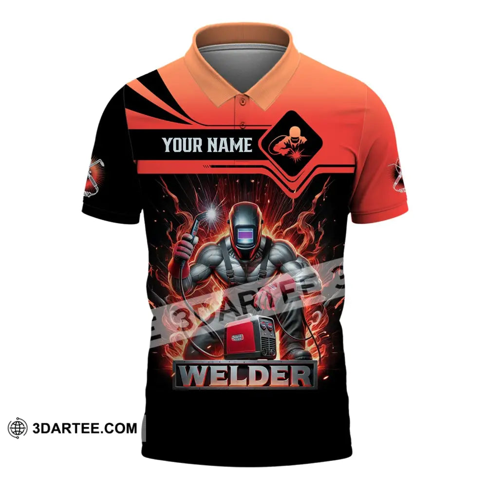 Unisex Shirt - Custom Text Welder Polo / S T-Shirt