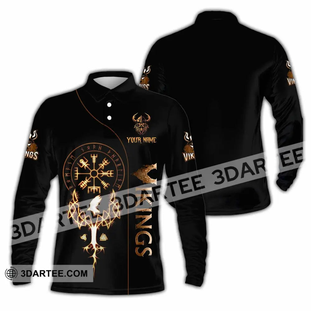 Unisex Shirt Custom Viking Shirt Long Sleeve Polo / S T shirt