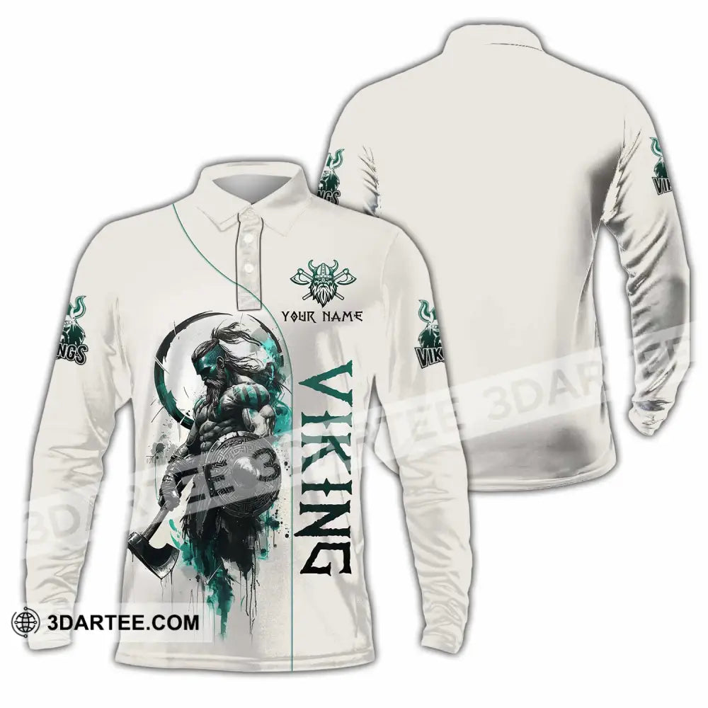 Unisex Shirt Custom Viking Shirt Long Sleeve Polo / S T shirt