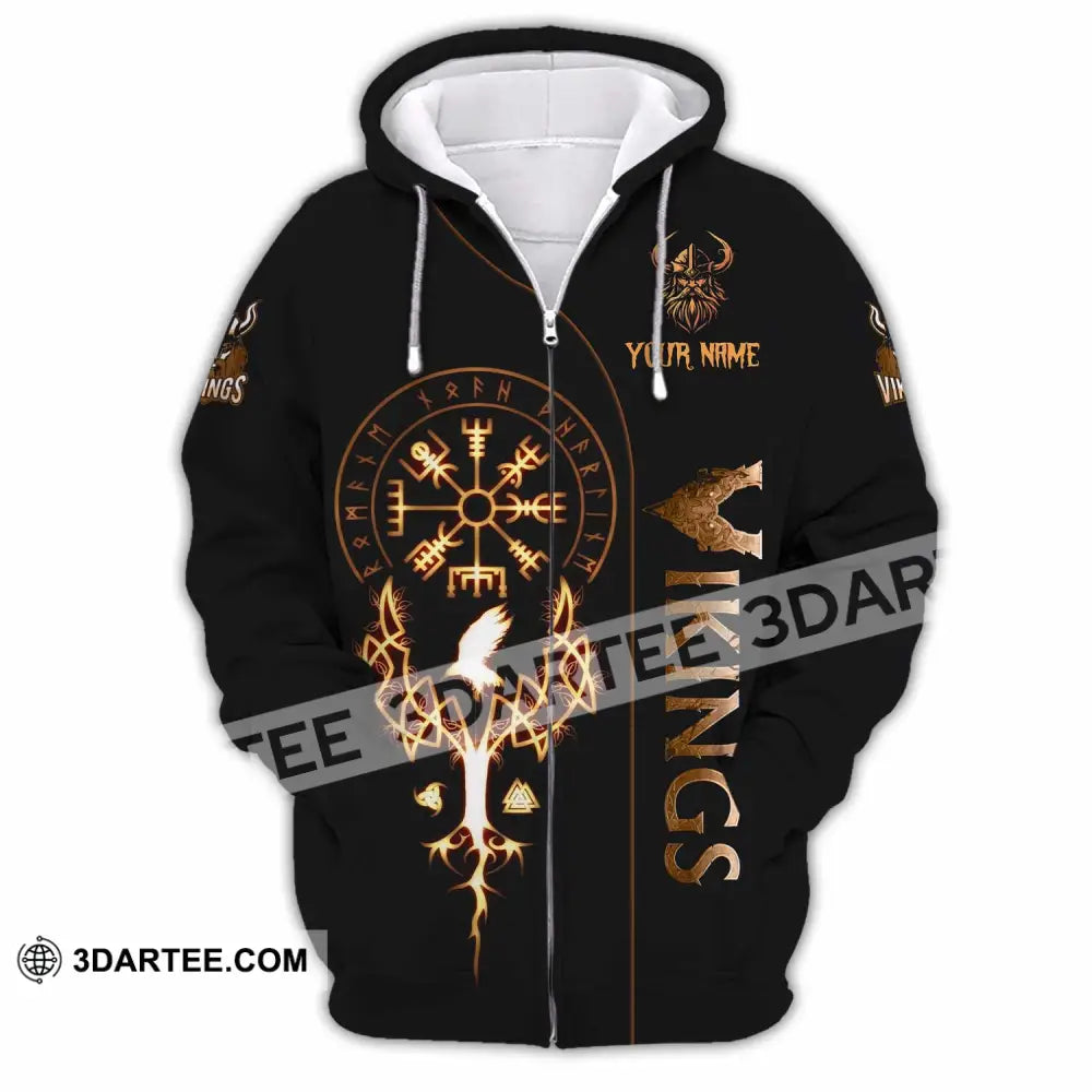 Unisex Shirt Custom Viking Shirt Zipper Hoodie / S T shirt