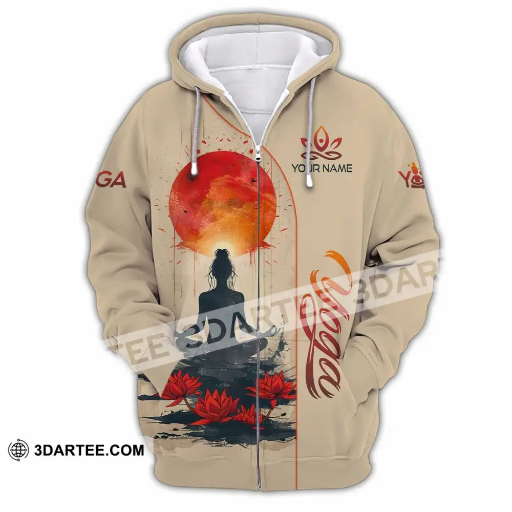 Unisex Shirt - Custom Yoga Relax Shirt Zipper Hoodie / S T-shirt