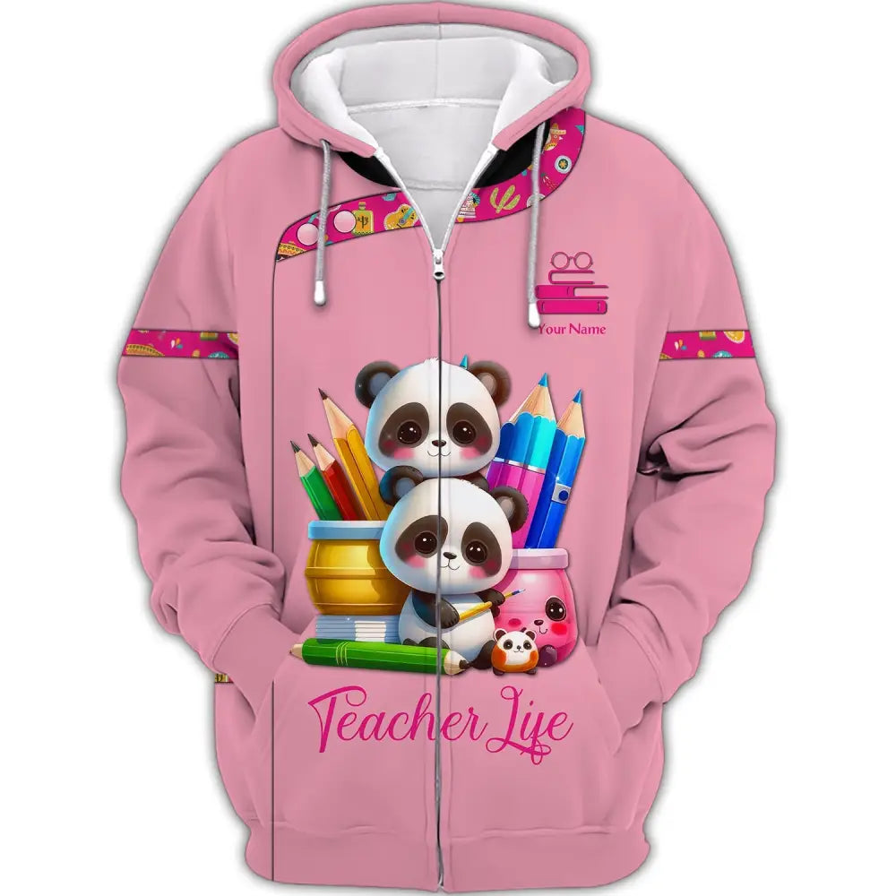 Unisex Shirt Teacher Hoodie Life Gift For Teachers Zipper / S T-Shirt