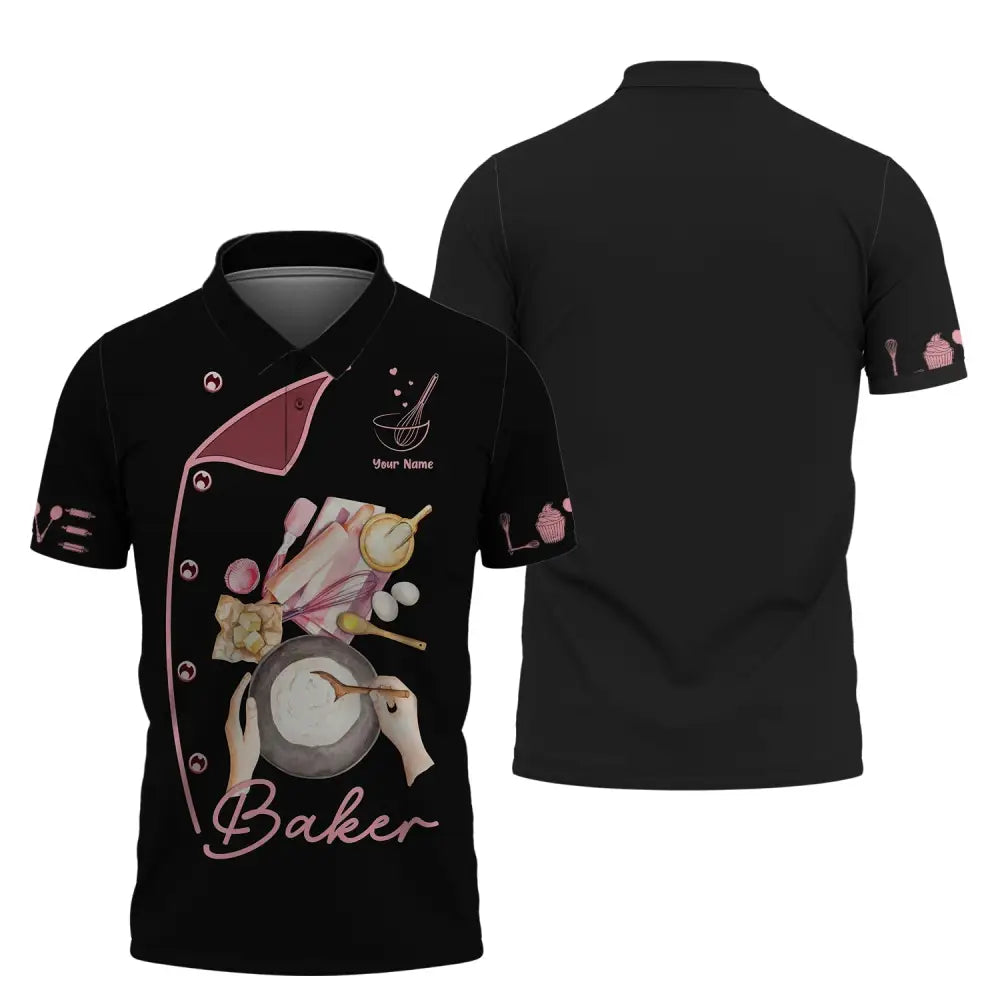 Unisex T-Shirt Baker Shirt Hoodie Baking Gift For Lovers Polo / S