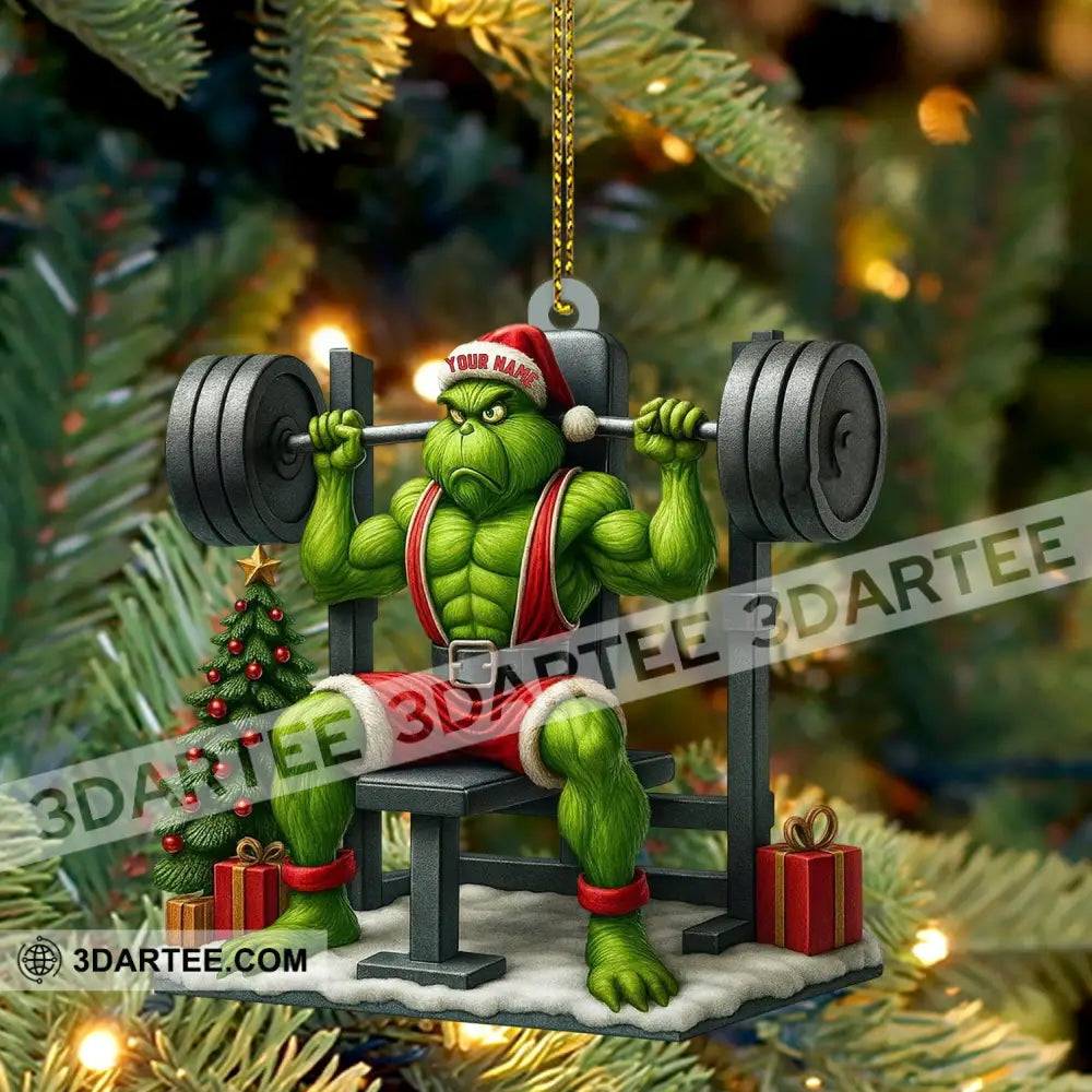 Weightlifting ELF Home Decor Christmas Ornament Personalized Ornament Ornament
