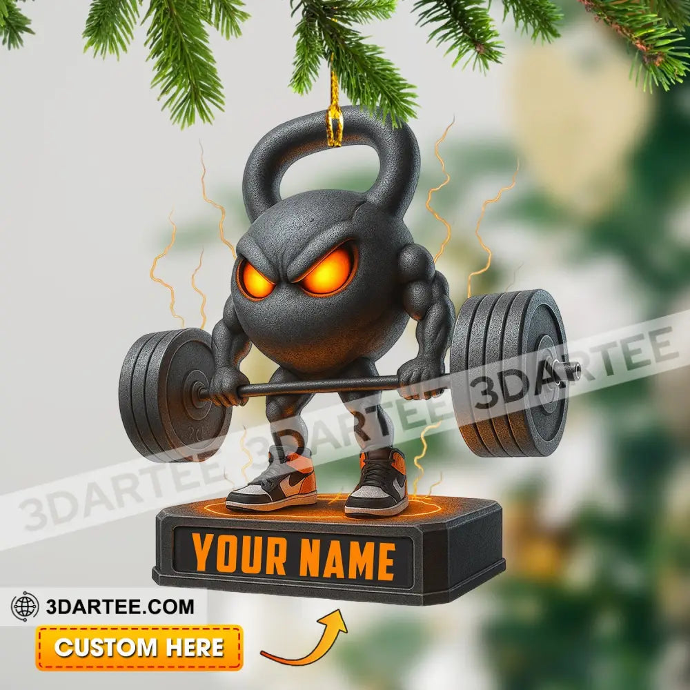 Weightlifting Home Decor Christmas Ornament Personalized Ornament 3.54’’ / 1 Ornament Ornament