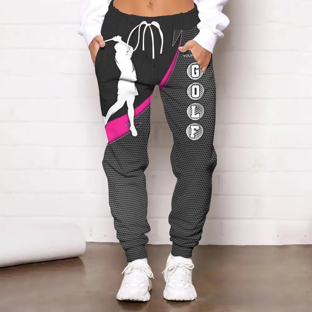 Woman Jogger Custom Golf Pants Gift For Golfter Tee Golfing Gifts