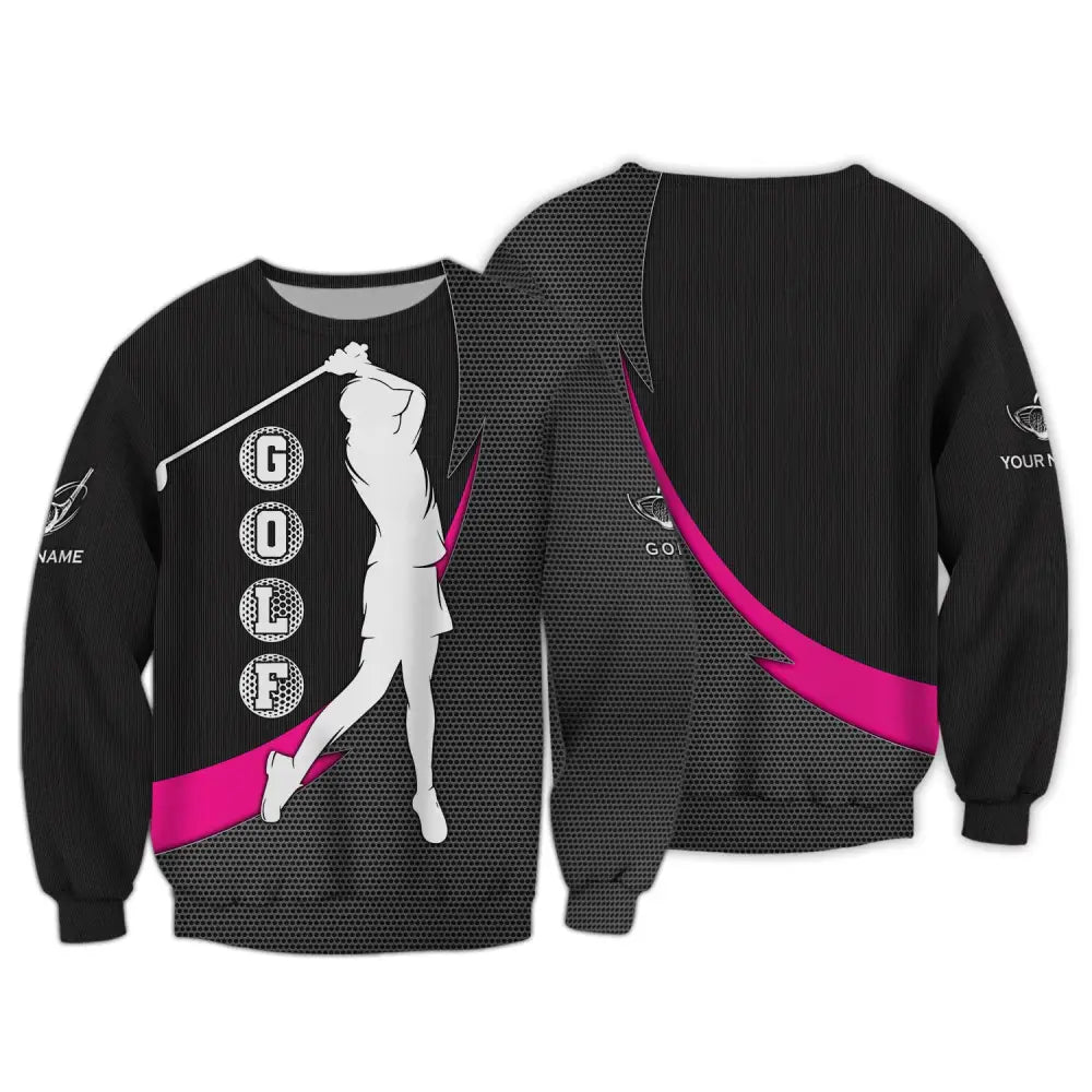 Woman Shirt Golf Polo Gift For Golfer Tee Golfing Gifts Long Sleeve / S T-Shirt