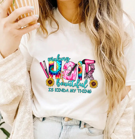 Woman T-Shirt Hairdresser Tshirt Shirt For Hairstylists T-Shirt