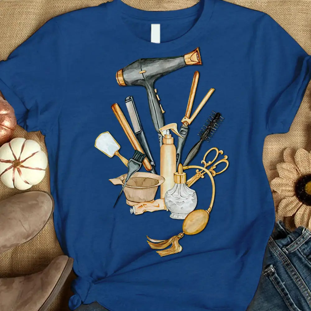 Woman T-Shirt Hairdresser Tshirt Shirt For Hairstylists Classic Tee / Navy S T-Shirt