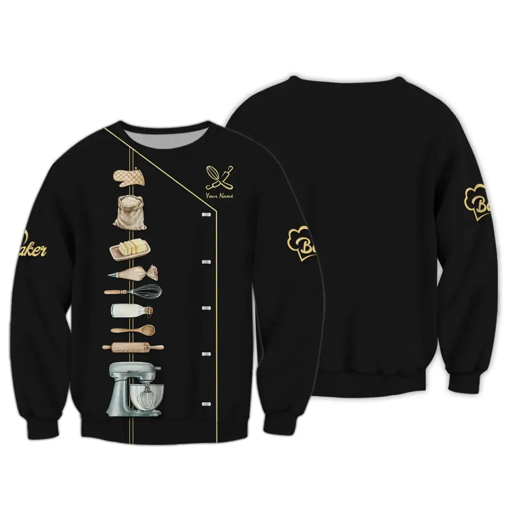 Women Shirt Baking Lover Baker Hoodie Sportwear Long Sleeve / S T-Shirt