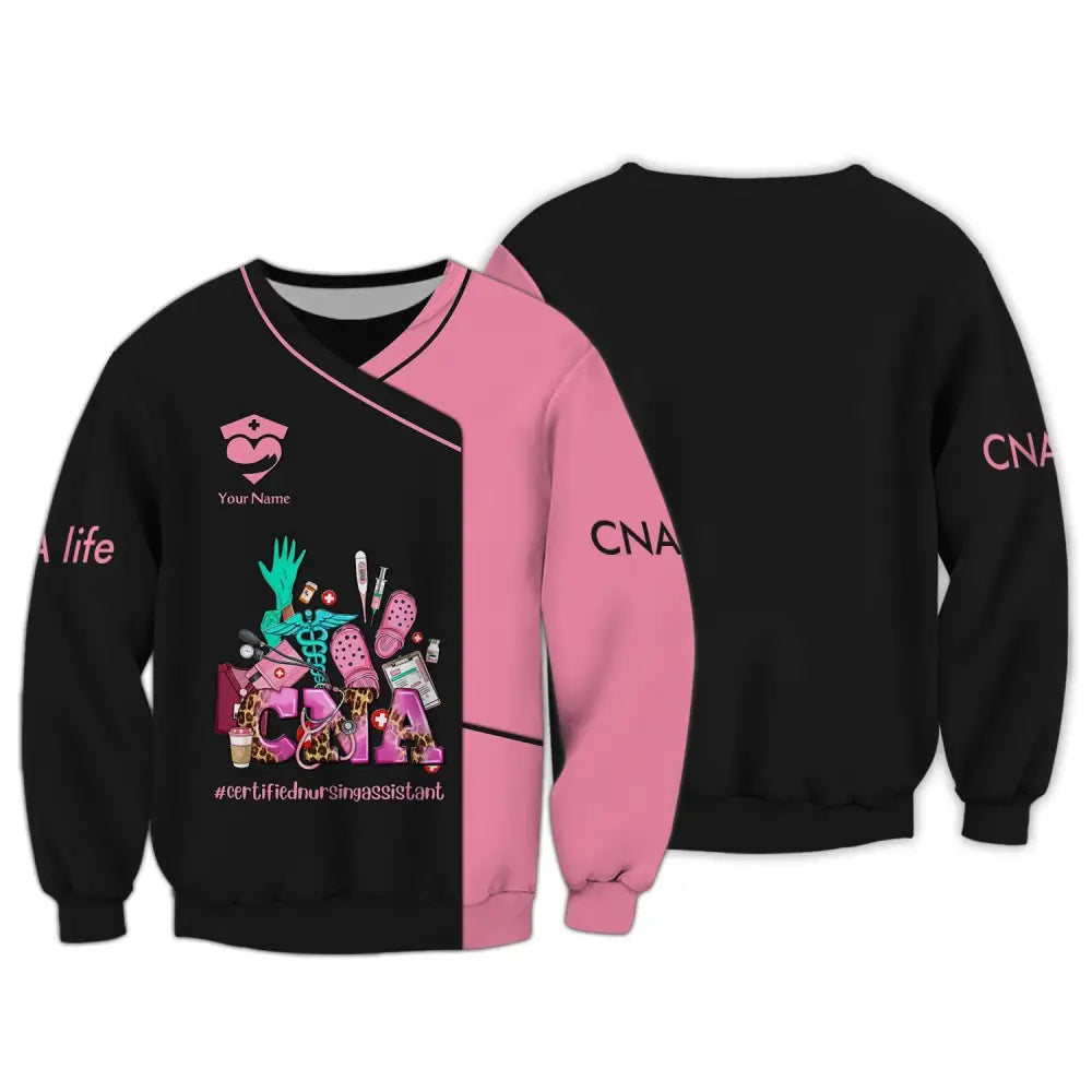 Women Shirt Cna Life T-Shirt For Nurses Long Sleeve / S