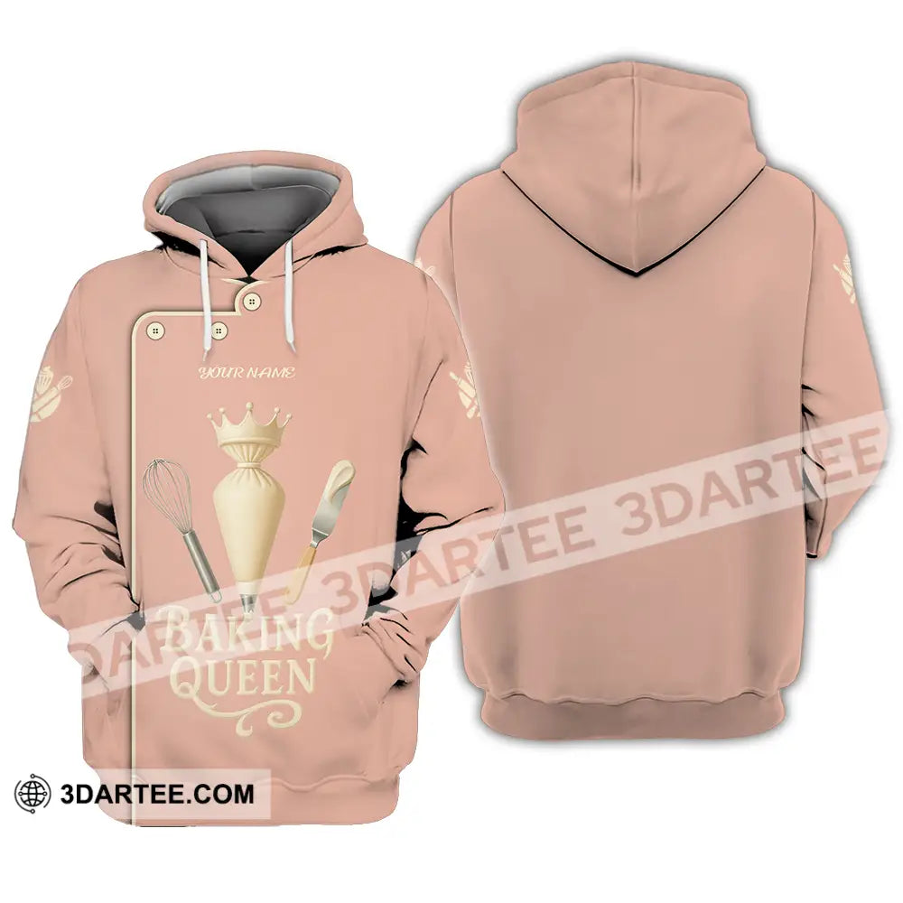 Women Shirt Custom Baking Queen Shirt Hoodie / S T shirt